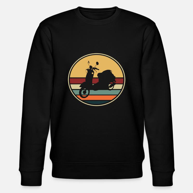 Motorroller Mofa Retro Moped - Stanley/Stella Unisex Bio-Sweatshirt CHANGER  - Schwarz
