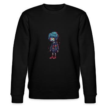 Halloween Zombie Junge - Kawaii süß Monster Horror - Stanley/Stella Unisex Bio-Sweatshirt CHANGER  - Schwarz - Vorne - Nik (191cm) & Marisol (170cm)