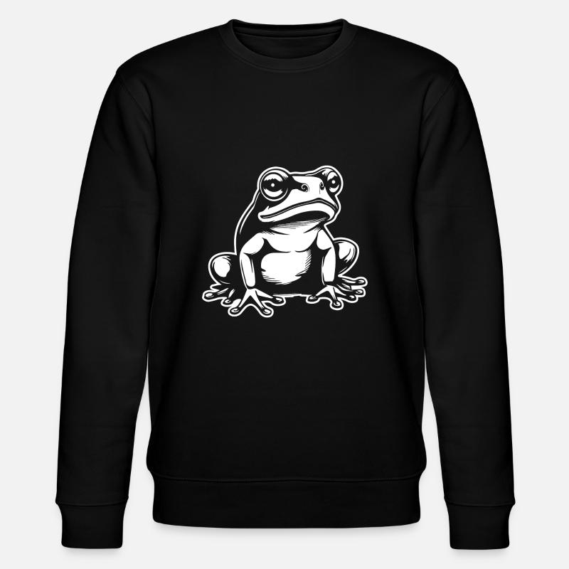 Frog Amphibian Toad - Stanley/Stella CHANGER Unisex Organic Sweatshirt - black
