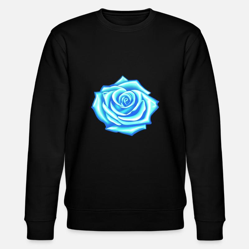 Blaue Rose - Stanley/Stella Unisex Bio-Sweatshirt CHANGER  - Schwarz
