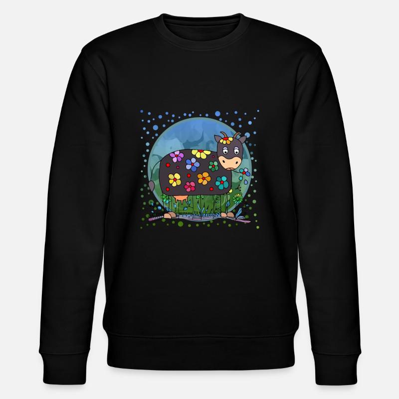 Kuh - Stanley/Stella Unisex Bio-Sweatshirt CHANGER  - Schwarz