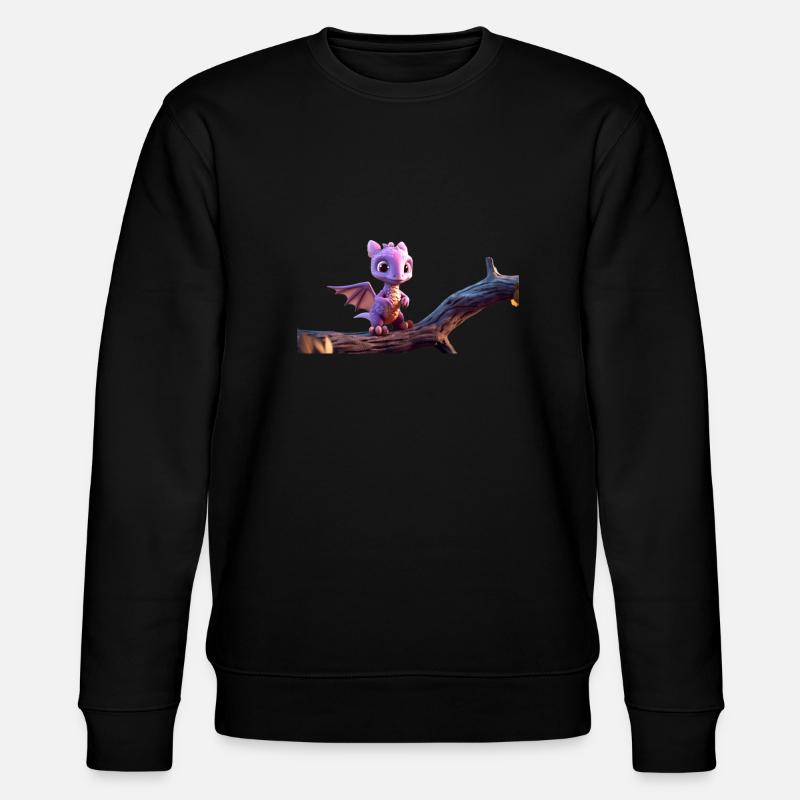 Tinysaurus - Stanley/Stella CHANGER Unisex Organic Sweatshirt - black