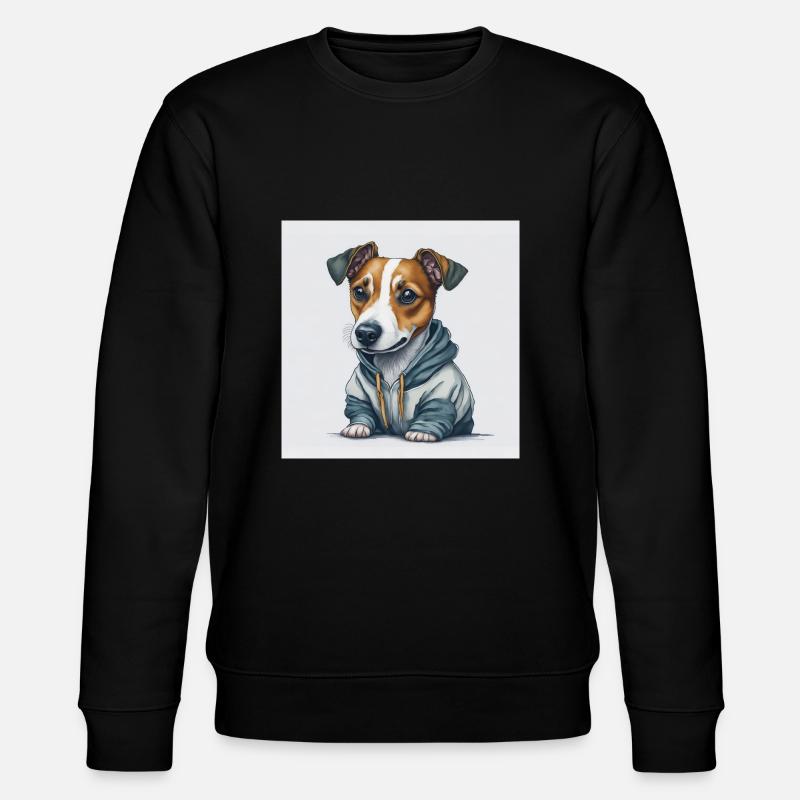 Jack Russel Terrier - Stanley/Stella Unisex Bio-Sweatshirt CHANGER  - Schwarz