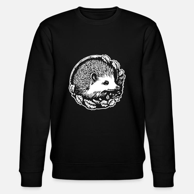 Igel Wald Stachelig Tier - Stanley/Stella Unisex Bio-Sweatshirt CHANGER  - Schwarz