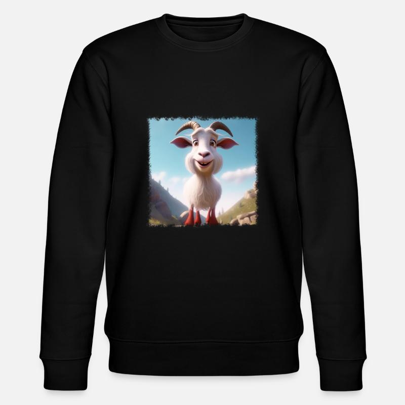 Chèvre heureuse - Sweat bio CHANGER Stanley/Stella Unisexe - noir
