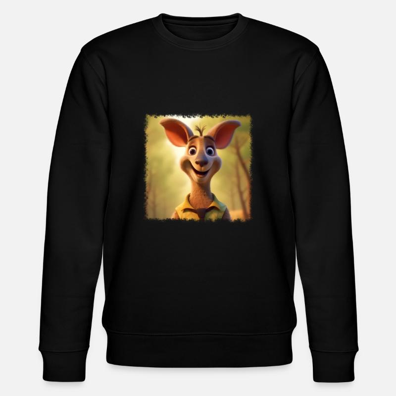 Verrücktes Känguru - Stanley/Stella Unisex Bio-Sweatshirt CHANGER  - Schwarz