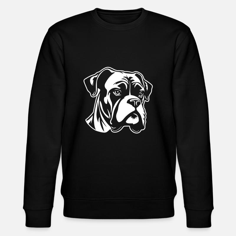 Boxer Hund Hunderasse - Stanley/Stella Unisex Bio-Sweatshirt CHANGER  - Schwarz