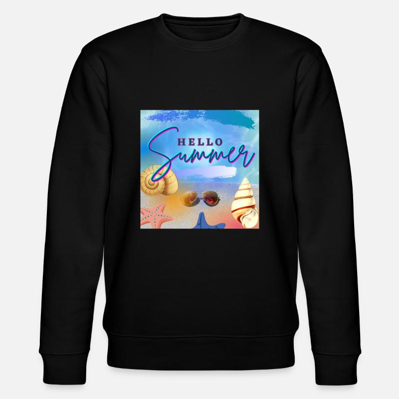 Hello Summer - Stanley/Stella Unisex Bio-Sweatshirt CHANGER  - Schwarz