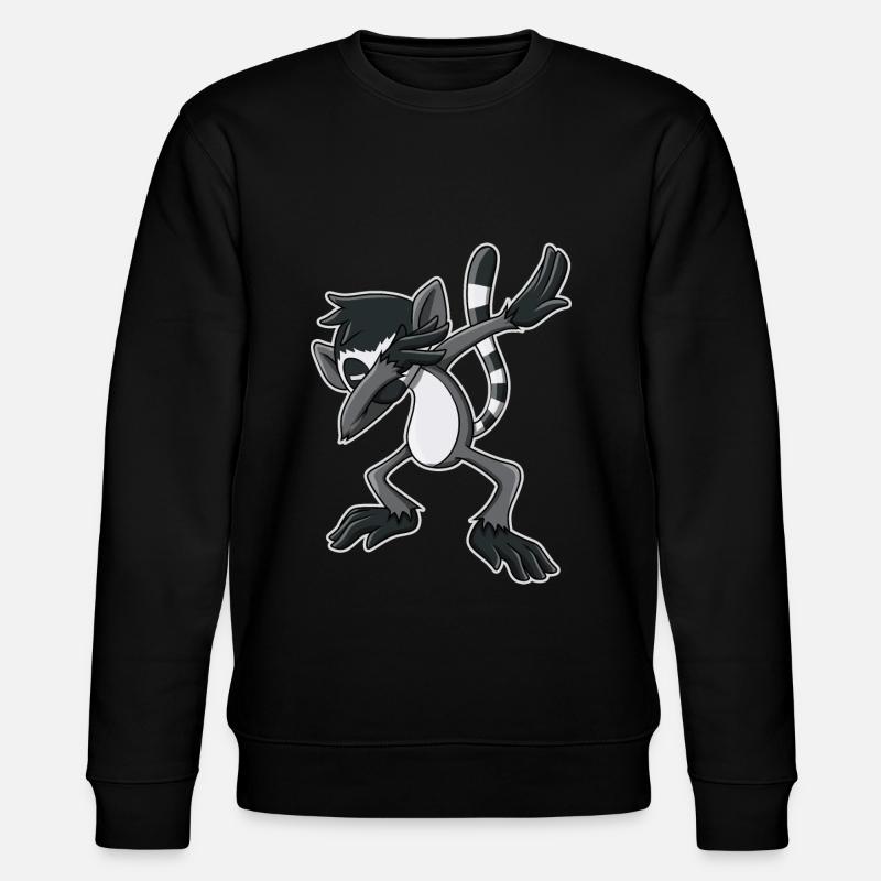 Lemur Dabbing - Stanley/Stella Unisex Bio-Sweatshirt CHANGER  - Schwarz