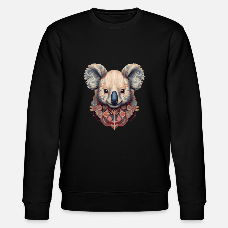 Koala Indian image - Stanley/Stella CHANGER Unisex Organic Sweatshirt - black