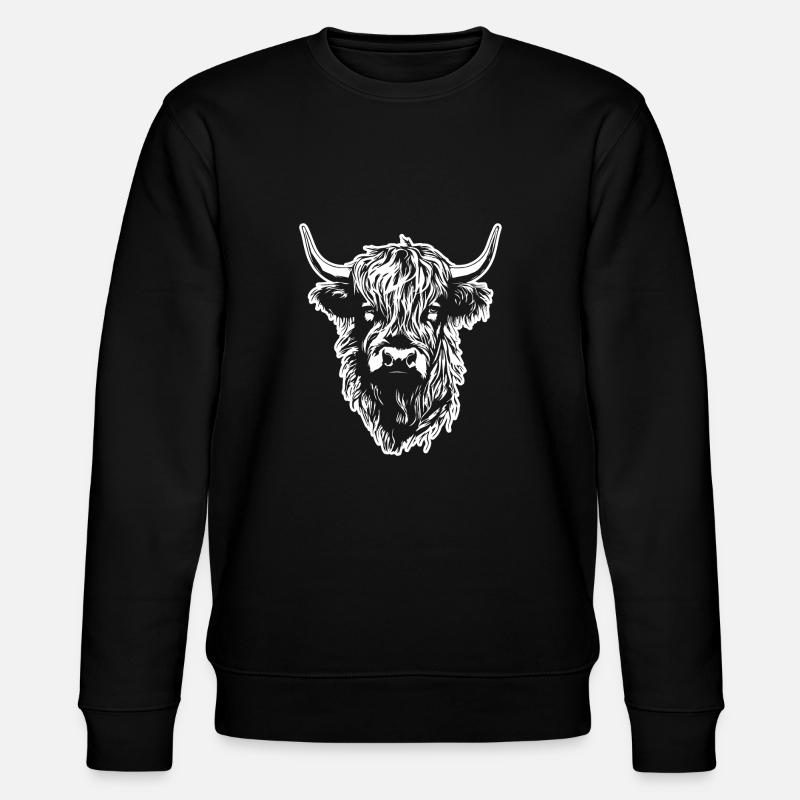 Vache écossaise des Highlands - Sweat bio CHANGER Stanley/Stella Unisexe - noir