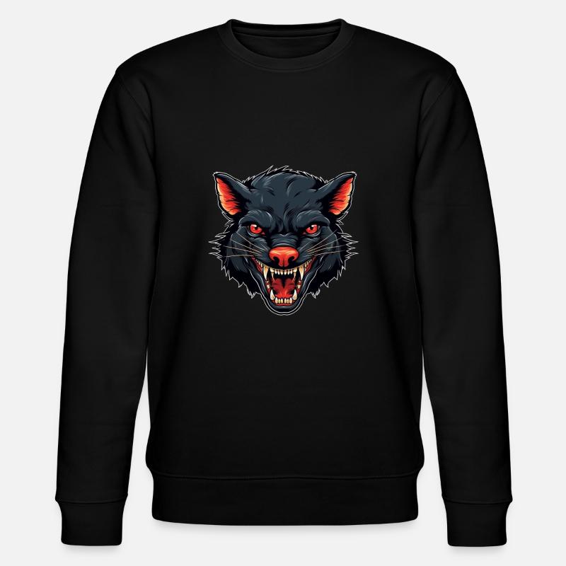 laughing Tasmanian devil - Stanley/Stella CHANGER Unisex Organic Sweatshirt - black