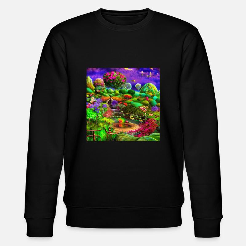 Surreal Garten - Stanley/Stella Unisex Bio-Sweatshirt CHANGER  - Schwarz