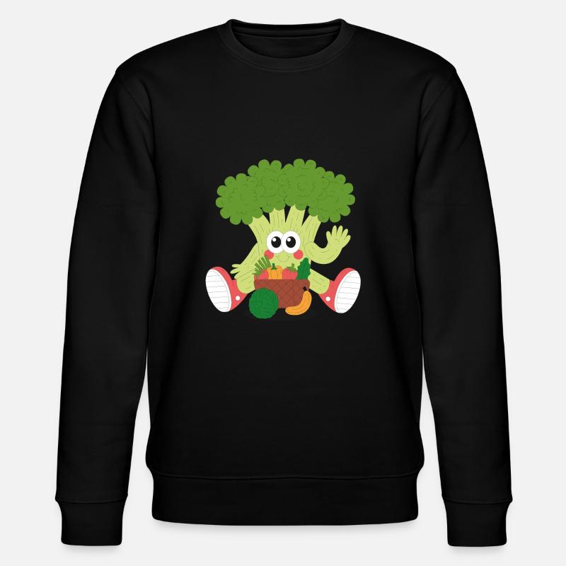GLÜCKLICHER BRROCCOLI - Stanley/Stella Unisex Bio-Sweatshirt CHANGER  - Schwarz