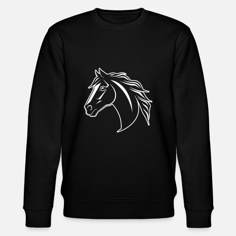 Poney tête de cheval - Sweat bio CHANGER Stanley/Stella Unisexe - noir