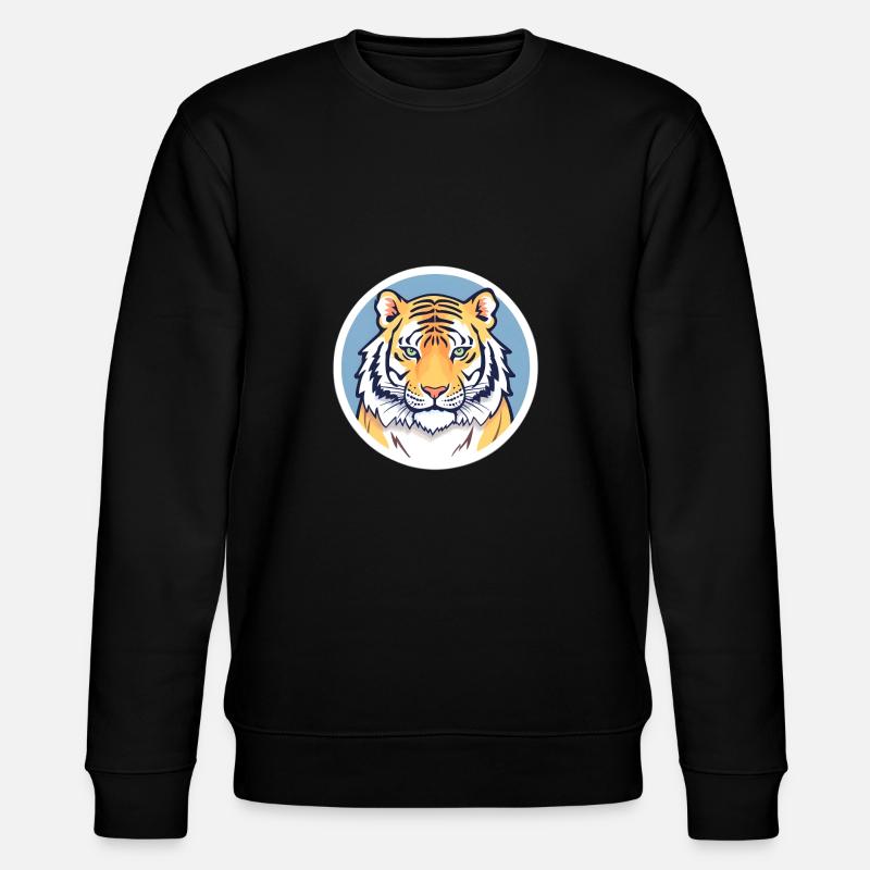 Majestätischer Tiger - Stanley/Stella Unisex Bio-Sweatshirt CHANGER  - Schwarz