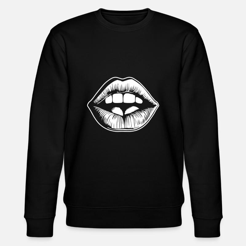 Lèvres, bouche, baisers lèvres - Sweat bio CHANGER Stanley/Stella Unisexe - noir