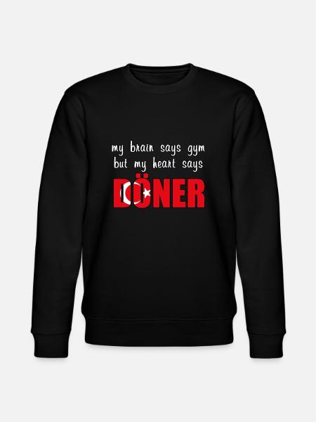 My heart says Döner - Stanley/Stella CHANGER Unisex Organic Sweatshirt - black