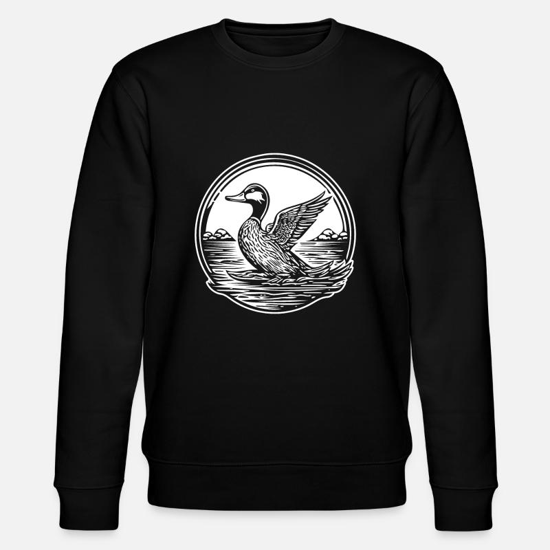 Duck Birds Ducks - Stanley/Stella CHANGER Unisex Organic Sweatshirt - black