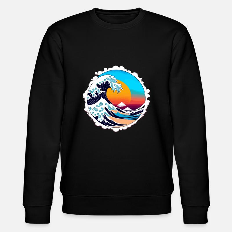 Big Wave - Japan - Stanley/Stella Unisex Bio-Sweatshirt CHANGER  - Schwarz