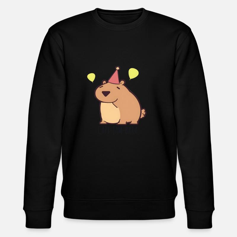Feierliches Capybara - Stanley/Stella Unisex Bio-Sweatshirt CHANGER  - Schwarz