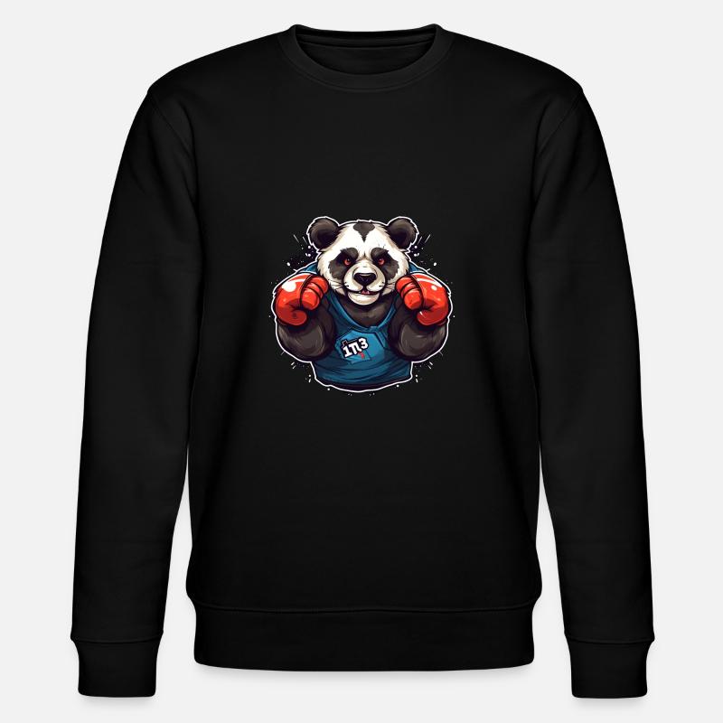 Panda-Boxmeister - Stanley/Stella Unisex Bio-Sweatshirt CHANGER  - Schwarz