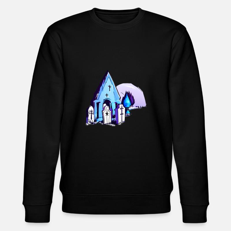 Friedhof Gruft Gräber Grab - Stanley/Stella Unisex Bio-Sweatshirt CHANGER  - Schwarz