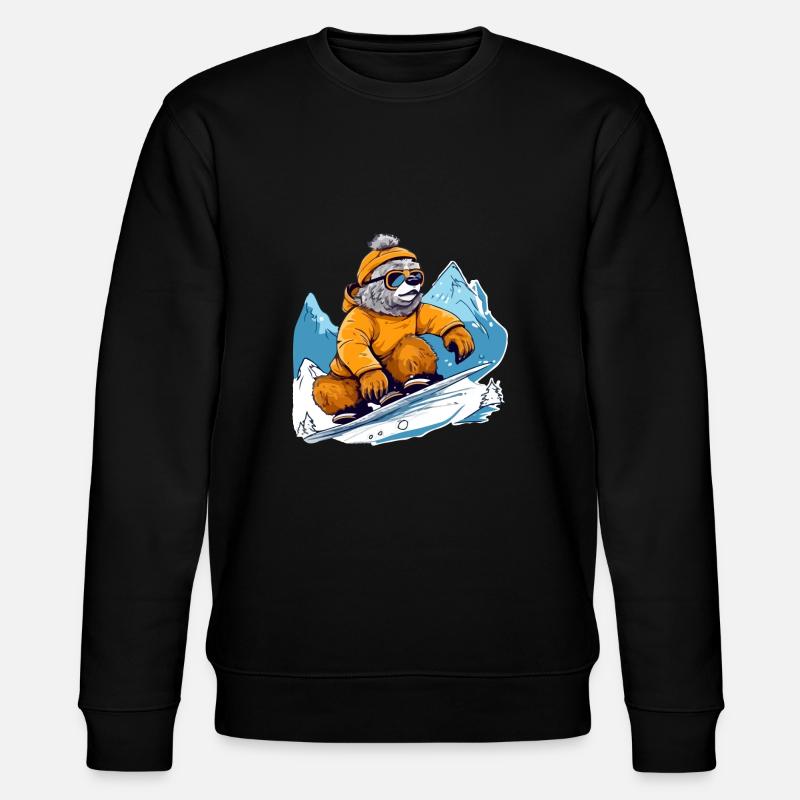 Kiki au snowboard - Sweat bio CHANGER Stanley/Stella Unisexe - noir