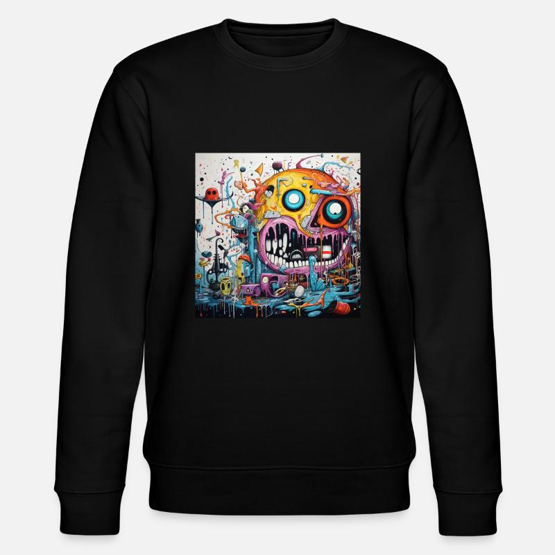 Monster Doodle 4 - Stanley/Stella Unisex Bio-Sweatshirt CHANGER  - Schwarz