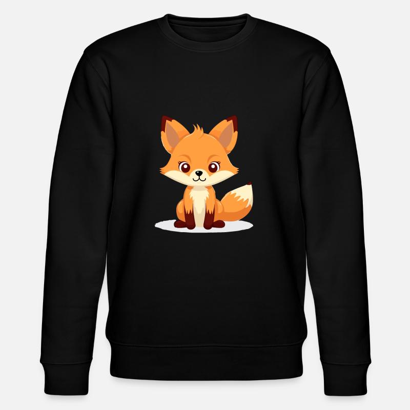 Kleiner schlauer Fuchs - Stanley/Stella Unisex Bio-Sweatshirt CHANGER  - Schwarz