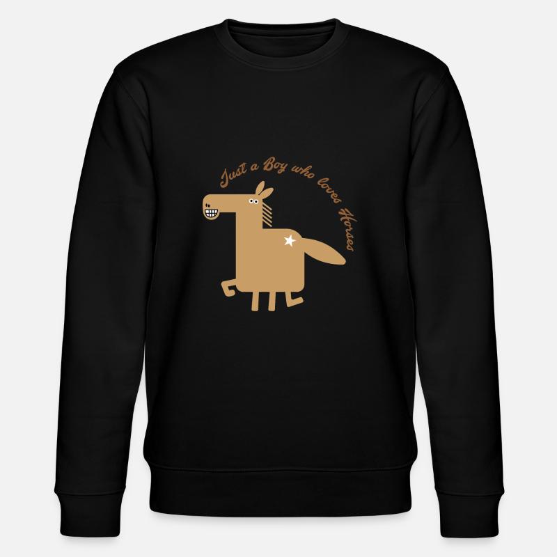 Pferde - Stanley/Stella Unisex Bio-Sweatshirt CHANGER  - Schwarz