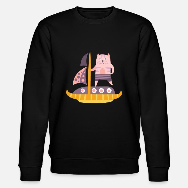 Katze - Stanley/Stella Unisex Bio-Sweatshirt CHANGER  - Schwarz