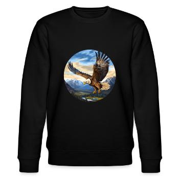 Golden Eagle - Stanley/Stella CHANGER Unisex Organic Sweatshirt - black - Front - Nik (191cm) & Marisol (170cm)