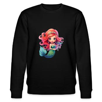 Petite sirène mignonne, motif mignon enfants - Sweat bio CHANGER Stanley/Stella Unisexe - noir - Devant - Nik (191cm) & Marisol (170cm)