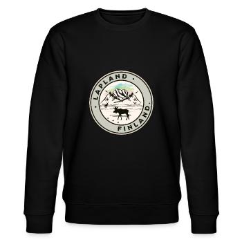 Lappland Finnland Nordlichter - Stanley/Stella Unisex Bio-Sweatshirt CHANGER  - Schwarz - Vorne - Nik (191cm) & Marisol (170cm)