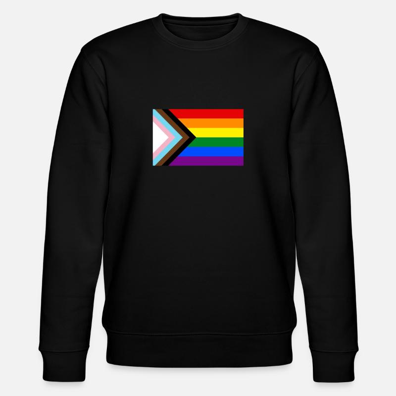 PRIDE PROGRESS FLAG - Stanley/Stella Unisex Bio-Sweatshirt CHANGER  - Schwarz