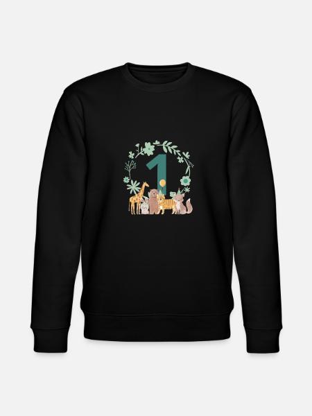 1st anniversary - first anniversary animals - Stanley/Stella CHANGER Unisex Organic Sweatshirt - black