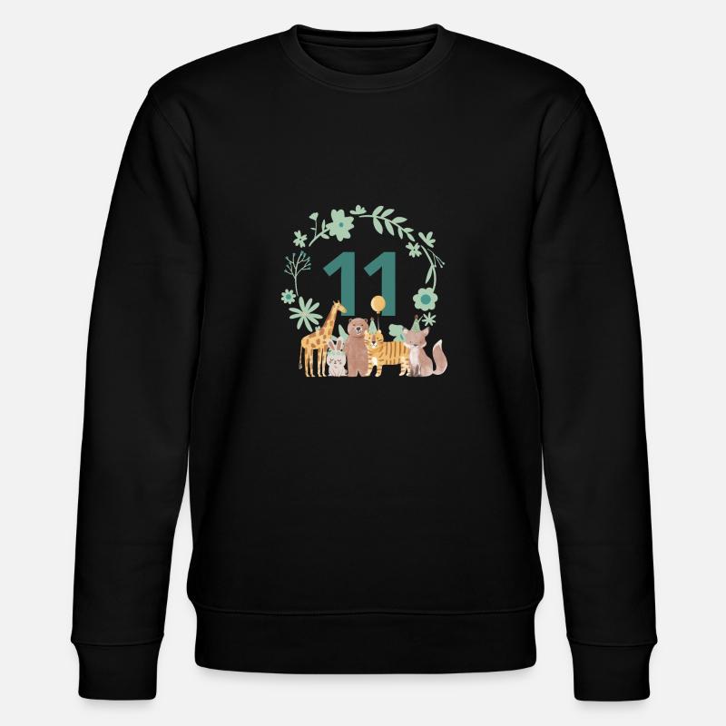 11th Anniversary - Eleventh Anniversary Animals - Stanley/Stella CHANGER Unisex Organic Sweatshirt - black