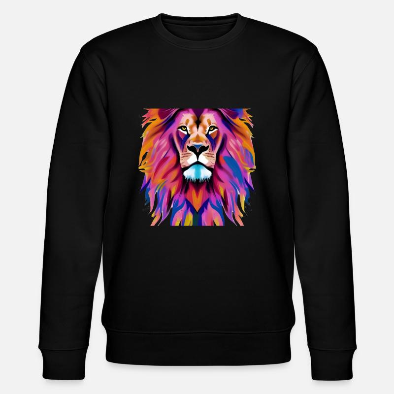 Löwe Löwenkopf - Stanley/Stella Unisex Bio-Sweatshirt CHANGER  - Schwarz