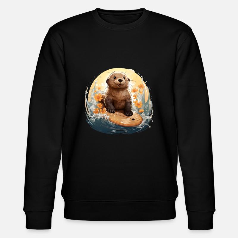 Surfer loutre de mer - Sweat bio CHANGER Stanley/Stella Unisexe - noir