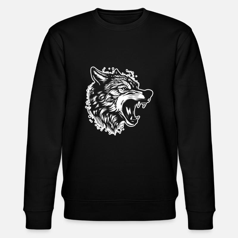 Wolf - Stanley/Stella Unisex Bio-Sweatshirt CHANGER  - Schwarz