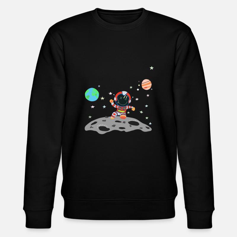 Astronaut Rot Weiß - Stanley/Stella Unisex Bio-Sweatshirt CHANGER  - Schwarz