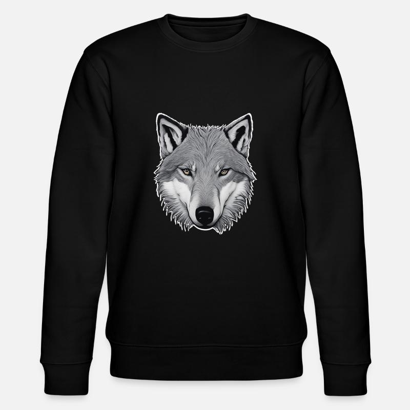 Wolf - Stanley/Stella Unisex Bio-Sweatshirt CHANGER  - Schwarz