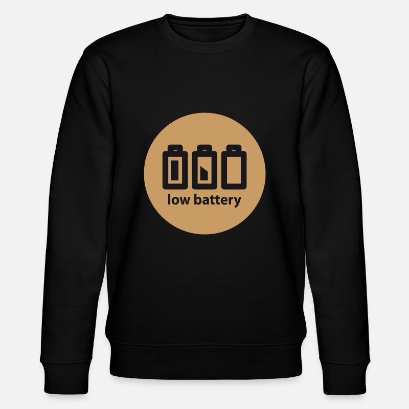 Low Battery - Stanley/Stella Unisex Bio-Sweatshirt CHANGER  - Schwarz