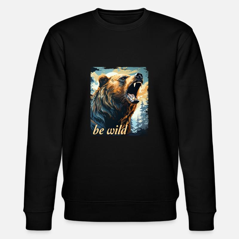 be wild - Stanley/Stella Unisex Bio-Sweatshirt CHANGER  - Schwarz