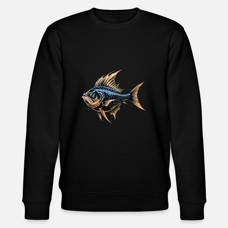 Fish - Stanley/Stella Unisex Bio-Sweatshirt CHANGER  - Schwarz
