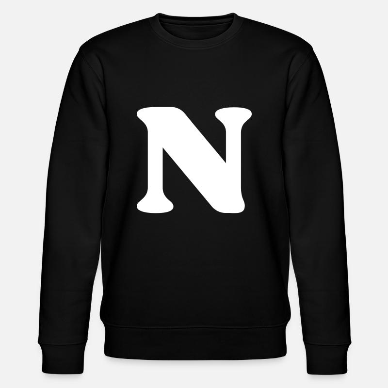 Letter n - Stanley/Stella CHANGER Unisex Organic Sweatshirt - black