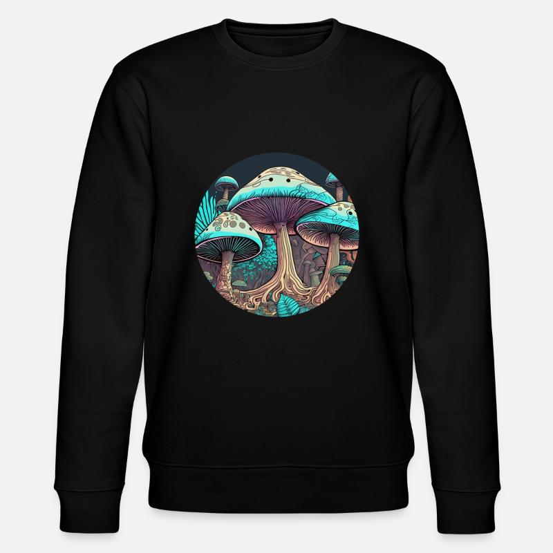Jungle de champignons psychédéliques - Sweat bio CHANGER Stanley/Stella Unisexe - noir