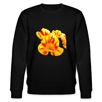 Fleurs,Fleur,Printemps,Fleurs,Tulipes - Sweat bio CHANGER Stanley/Stella Unisexe - noir - Devant - Nik (191cm) & Marisol (170cm)