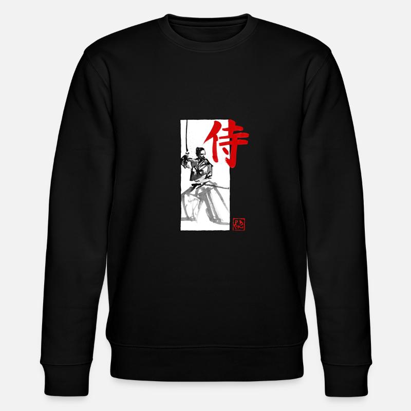 Kumitate Samurai - Stanley/Stella Unisex Bio-Sweatshirt CHANGER  - Schwarz